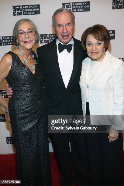 Alice Walton, Charles Diker and Valerie Diker attend the American Federation of Arts 2017 Gala and Cultural Leadership Awards at The Metropolitan...