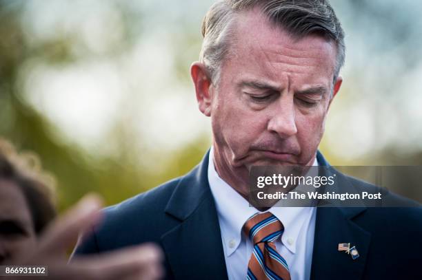 Republican gubernatorial nominee Ed Gillespie, during a press conference at the Fairfax County Government Center on Thursday, October 26, 2017 in...