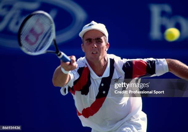 Todd Martin of the USA in action during the Australian Open Tennis Championships at Flinders Park in Melbourne, Australia circa January 1996.