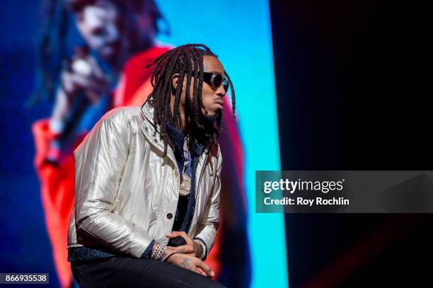 Quavo of Migos performs on stage during the Power 105.1's Powerhouse 2017 at Barclays Center of Brooklyn on October 26, 2017 in New York City.