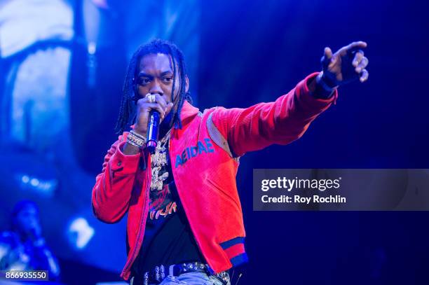 Offset of Migos performs on stage during the Power 105.1's Powerhouse 2017 at Barclays Center of Brooklyn on October 26, 2017 in New York City.