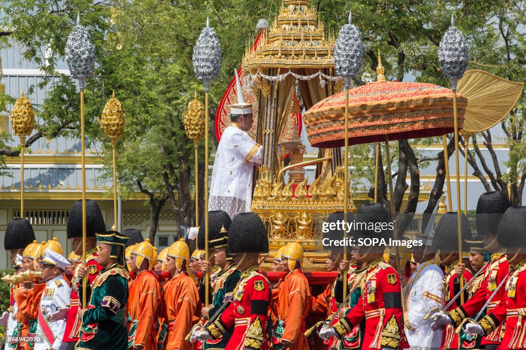 The royal funeral urn of the departed King Bhumibol...