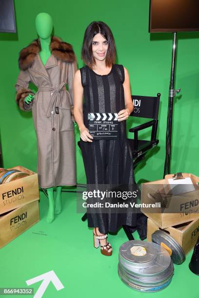 Claudia Potenza attends 'Fendi Studios' exhibition opening night during the 12th Rome Film Fest at Palazzo Della Civilta' Italiana on October 26,...