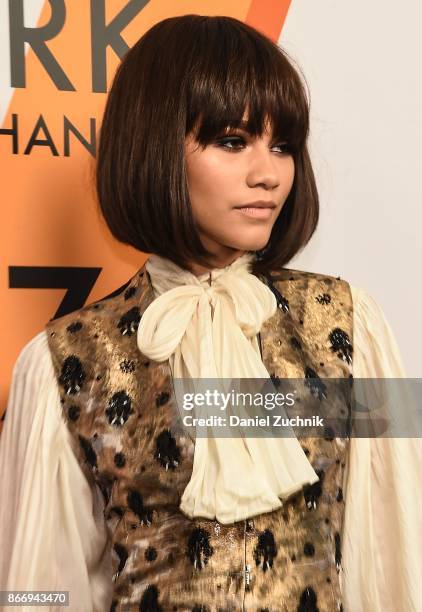 Zendaya attends the Volez, Voguez, Voyagez - Louis Vuitton Exhibition Opening on October 26, 2017 in New York City.