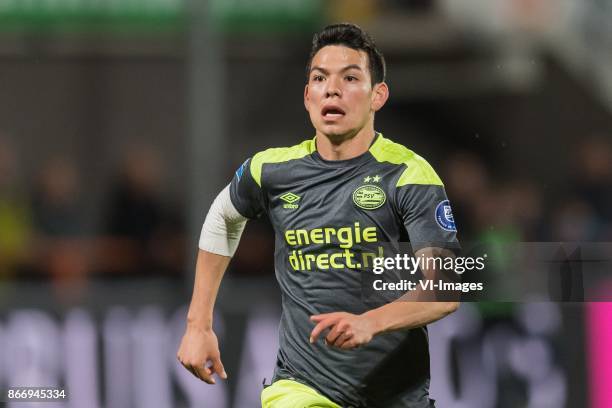 Hirving Lozano of PSV during the Second Round Dutch Cup match between FC Volendam and PSV Eindhoven at Kras stadium on October 26, 2017 in Volendam,...