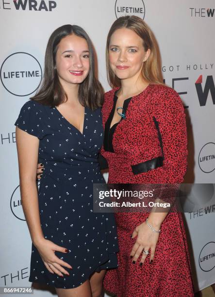 Actress Jessica Barth and daughter Devin Cussimano arrive for TheWrap's Power Women Breakfast In Los Angeles - #PowerWomen2017 held at Montage...