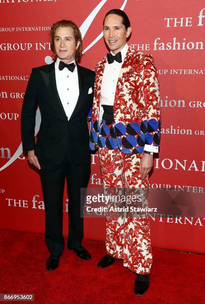 Eric Javits and Di Mondo attend the 2017 FGI Night Of Stars Modern Voices gala at Cipriani Wall Street on October 26, 2017 in New York City.