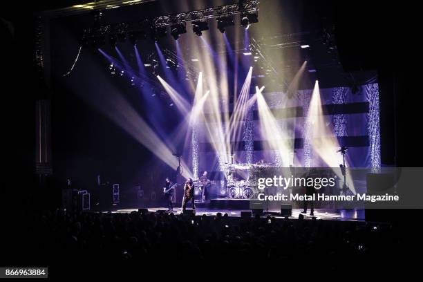 American progressive metal group Dream Theater performing live on stage at the Hammersmith Apollo in London, on April 23, 2017.