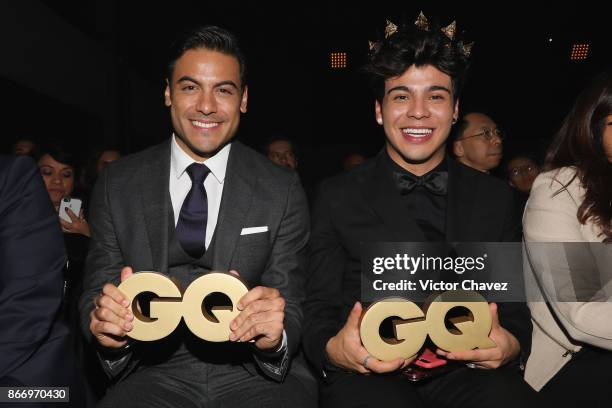 Carlos Rivera and Sebastian Villalobos attend the GQ Mexico Men of The Year Awards 2017 on October 26, 2017 in Mexico City, Mexico.