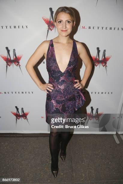 Annaleigh Ashford poses at the opening night arrivals for "M Butterfly" on Broadway at The Cort Theatre on October 26, 2017 in New York City.