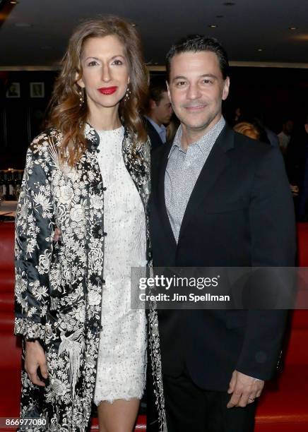 Actors Alysia Reiner and David Alan Basche attend the screening after party for Sony Pictures Classics' "Novitiate" hosted by Miu Miu and The Cinema...