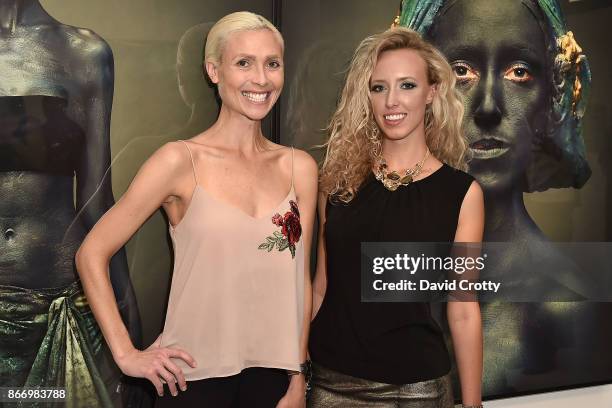 Kelly Doyle and Mikayla Khramoz attend Ralph Pucci Los Angeles Presents Matthew Rolston on October 26, 2017 in Los Angeles, California.