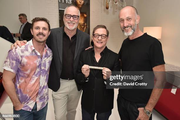 Jake Shears, Greg Gorman, Matthew Rolston and Alex Berliner attend Ralph Pucci Los Angeles Presents Matthew Rolston on October 26, 2017 in Los...