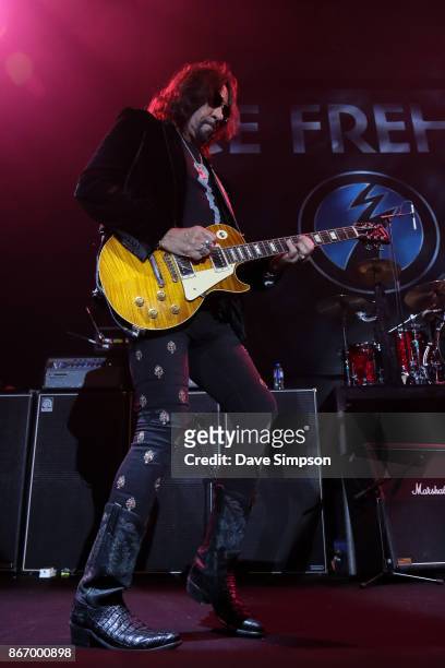 Musician Ace Frehley opening for Alice Cooper at The Trusts Arena on October 27, 2017 in Auckland, New Zealand.