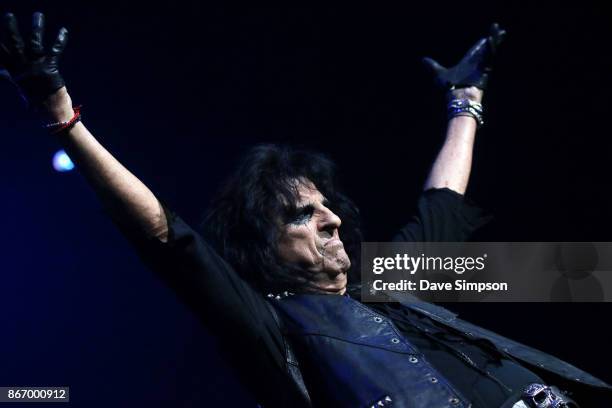 Alice Cooper performs at The Trusts Arena on October 27, 2017 in Auckland, New Zealand.