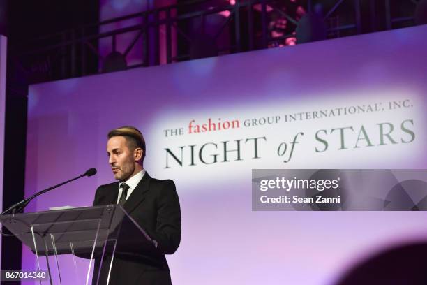 Marc Jacobs attends the Fashion Group International's 34th Annual Night of Stars Gala at Cipriani Wall Street on October 26, 2017 in New York City.