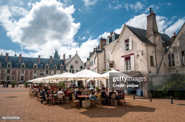 traditional restaurant in blois, paris, france - blois stock pictures, royalty-free photos & images