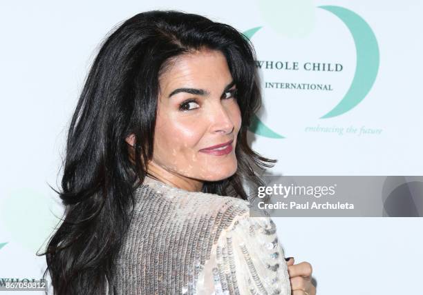 Actress Angie Harmon attends the Whole Child International's inaugural gala at the Regent Beverly Wilshire Hotel on October 26, 2017 in Beverly...