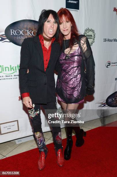 Lonny Paul and Jody Hamilton attend the 5th Annual Rock Godz Hall Of Fame Awards at Hard Rock Cafe - Hollywood on October 26, 2017 in Hollywood,...