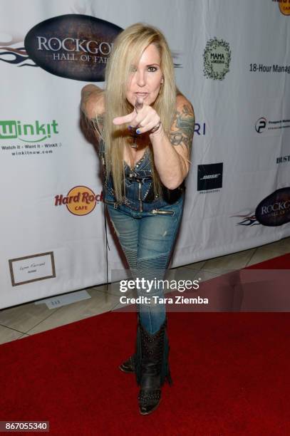 Lita Ford attends the 5th Annual Rock Godz Hall Of Fame Awards at Hard Rock Cafe - Hollywood on October 26, 2017 in Hollywood, California.