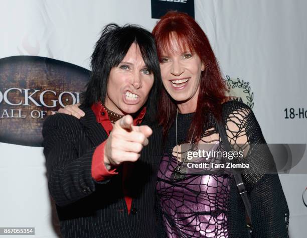 Lonny Paul and Jody Hamilton attend the 5th Annual Rock Godz Hall Of Fame Awards at Hard Rock Cafe - Hollywood on October 26, 2017 in Hollywood,...