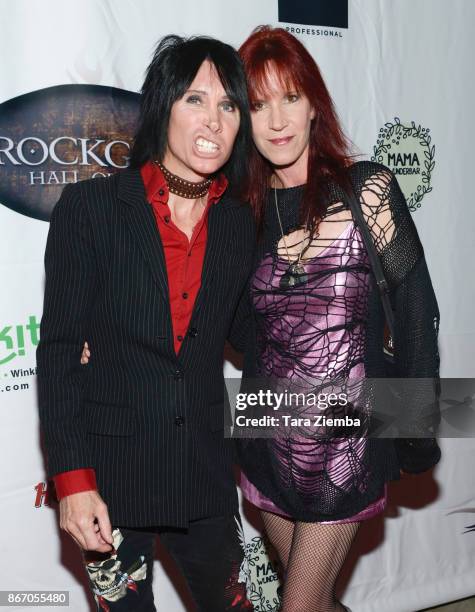 Lonny Paul and Jody Hamilton attend the 5th Annual Rock Godz Hall Of Fame Awards at Hard Rock Cafe - Hollywood on October 26, 2017 in Hollywood,...