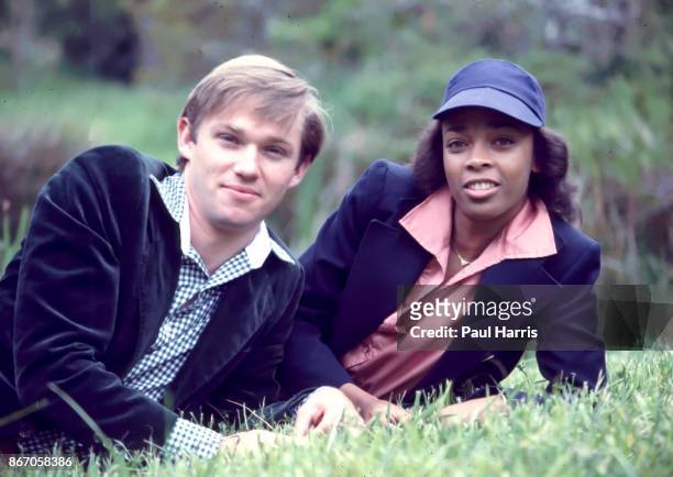 Richard Thomas and Olivia Cole of Roots attend a photo call in 1977. Roots was a dramatization of author Alex Haley's saga of African-American life,...