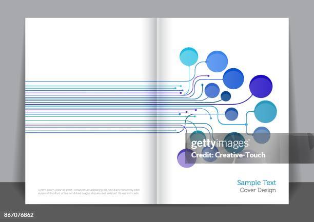 digital lines cover design - big data infographic stock illustrations