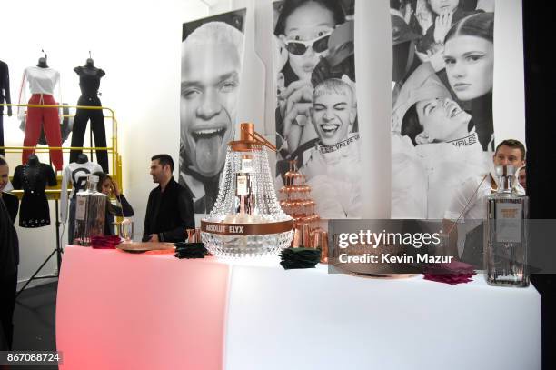 View of atmosphere at the Khloe Kardashian & Emma Grede Celebrate Good American Pop-Up in Collaboration with VFILES on October 26, 2017 in New York...