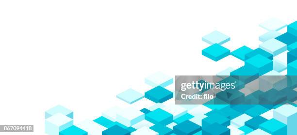 modern 3d pixel background - at the bottom of stock illustrations