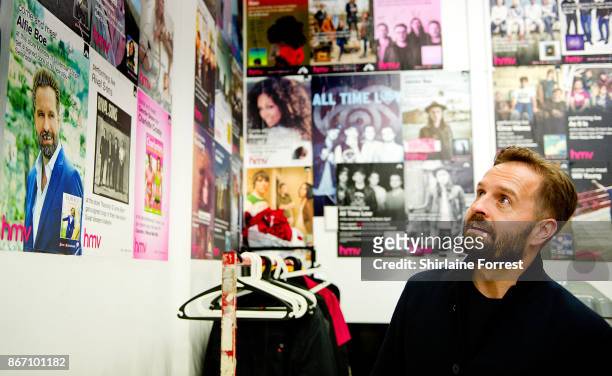 Alfie Boe backstage after signing copies of their new album 'Together Again' at HMV Manchester on October 27, 2017 in Manchester, England.To...