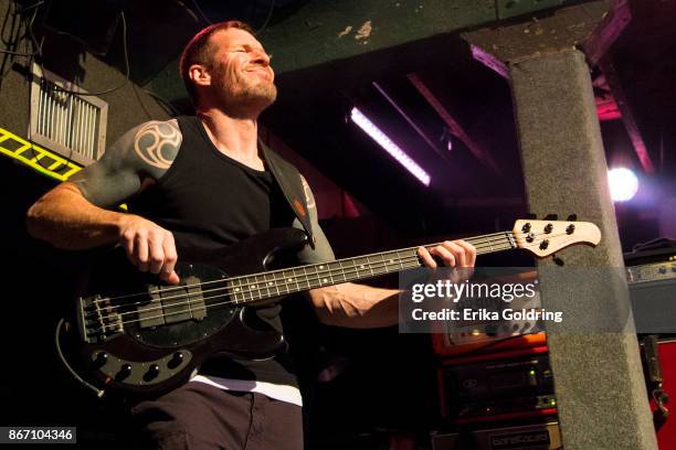 Tim Commerford of Prophets of Rage performs at Tipitina's on October 26, 2017 in New Orleans, Louisiana.