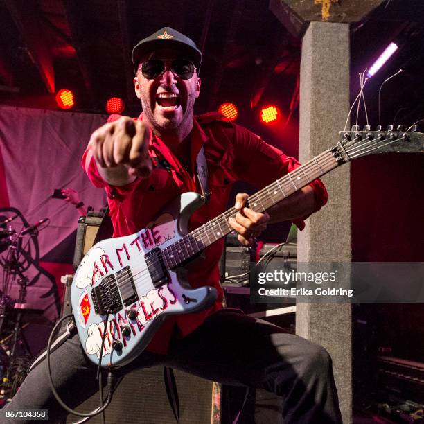 Tom Morello of Prophets of Rage performs at Tipitina's on October 26, 2017 in New Orleans, Louisiana.