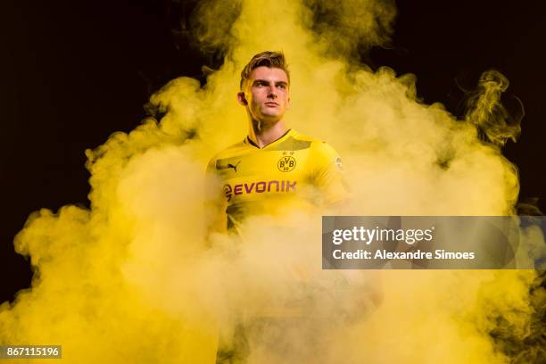 Maximilian Philipp of Borussia Dortmund poses for a portrait on October 25, 2017 in Dortmund, Germany.