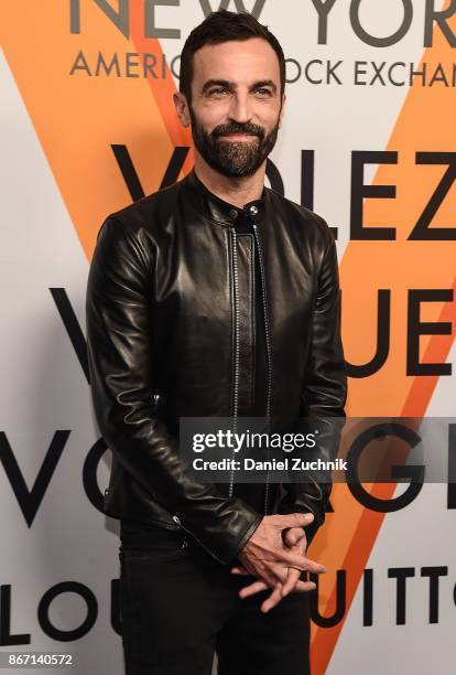 Nicolas Ghesquiere attends the Volez, Voguez, Voyagez - Louis Vuitton Exhibition Opening on October 26, 2017 in New York City.