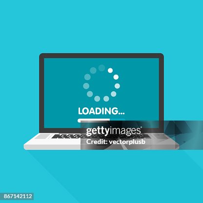 System Software Update And Upgrade Concept Loading Process In Laptop ...