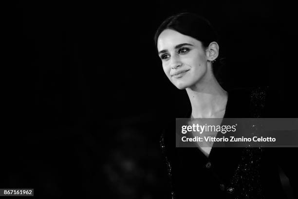 Valentina Belle walks a red carpet for 'Una Questione Privata' during the 12th Rome Film Fest at Auditorium Parco Della Musica on October 27, 2017 in...