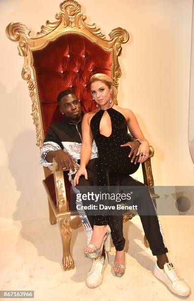 Marcel Somerville and Gabby Allen attend the Jaded LDN x Smashbox party at the Smashbox Studio on October 27, 2017 in London, England.
