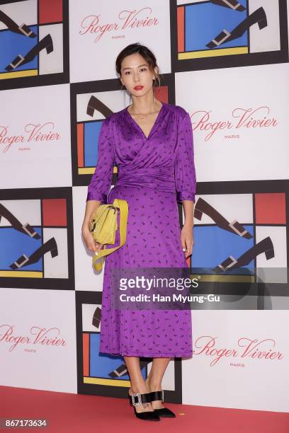 Actress Kim Na-Young attends the "Roger Vivier" Buckle Up Party at the Shilla Hotel on October 27, 2017 in Seoul, South Korea.