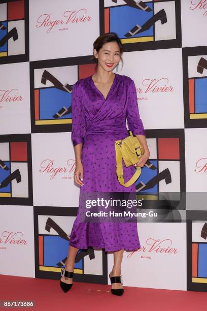 Actress Kim Na-Young attends the "Roger Vivier" Buckle Up Party at the Shilla Hotel on October 27, 2017 in Seoul, South Korea.