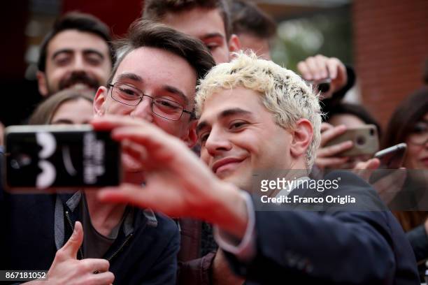 Xavier Dolan walks a red carpet during the 12th Rome Film Fest at Auditorium Parco Della Musica on October 27, 2017 in Rome, Italy.