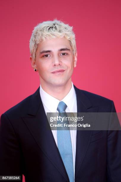 Xavier Dolan walks a red carpet during the 12th Rome Film Fest at Auditorium Parco Della Musica on October 27, 2017 in Rome, Italy.