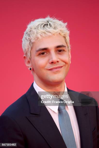 Xavier Dolan walks a red carpet during the 12th Rome Film Fest at Auditorium Parco Della Musica on October 27, 2017 in Rome, Italy.