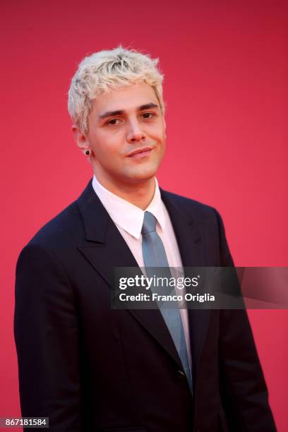 Xavier Dolan walks a red carpet during the 12th Rome Film Fest at Auditorium Parco Della Musica on October 27, 2017 in Rome, Italy.