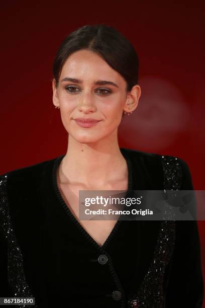 Valentina Belle walks a red carpet for 'Una Questione Privata Red' during the 12th Rome Film Fest at Auditorium Parco Della Musica on October 27,...