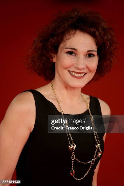 Anna Ferruzzo walks a red carpet for 'Una Questione Privata Red' during the 12th Rome Film Fest at Auditorium Parco Della Musica on October 27, 2017...