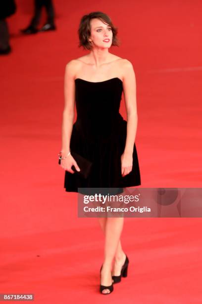 Francesca Agostini walks a red carpet for 'Una Questione Privata Red' during the 12th Rome Film Fest at Auditorium Parco Della Musica on October 27,...