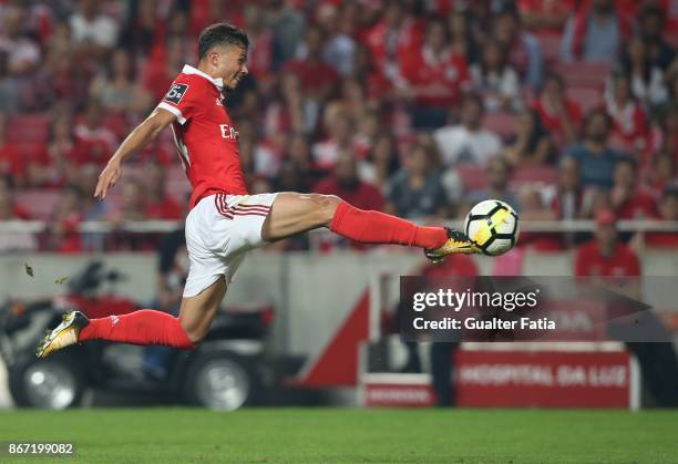 Benfica forward Diogo Goncalves from Portugal in action during the Primeira Liga match between SL Benfica and CD Feirense at Estadio da Luz on...