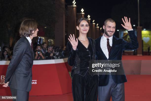 Rome, ITALY Actor Luca Marinelli , actress Valentina Belle, actor Lorenzo Richelmy attend the red carpet of Taviani's movie "Una Questione Privata"...