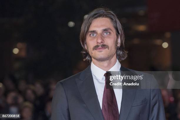 Rome, ITALY Actor Luca Marinelli attends the red carpet of Taviani's movie "Una Questione Privata" during 12th Rome Film Festival at Auditorium Parco...